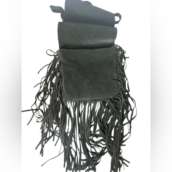 Samvara Black Suede Fridge Crossbody Bag - Picture 9 of 12